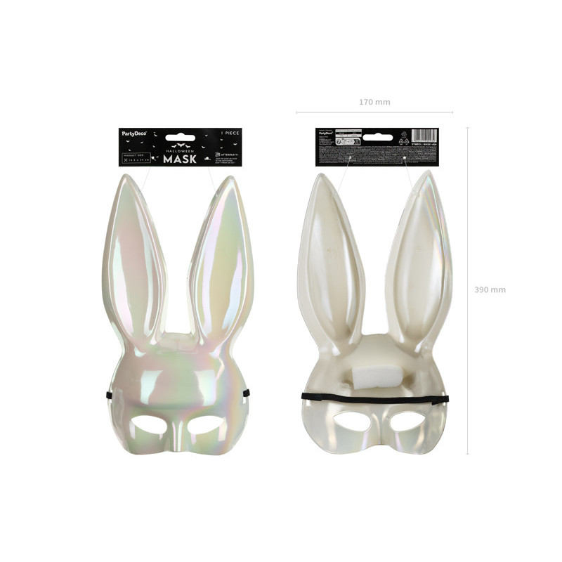 Bunny mask, 16.5x34cm, white Bunny mask, 16.5x34cm, white
