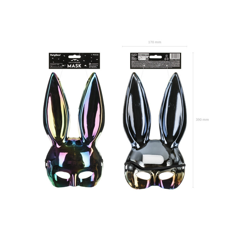 Bunny mask, 16.5x34cm, black Bunny mask, 16.5x34cm, black