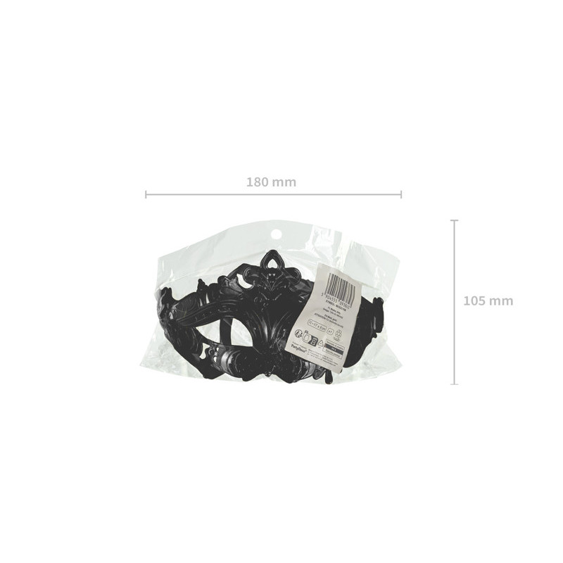 Carnival mask, 17x9 cm, black Carnival mask, 17x9 cm, black