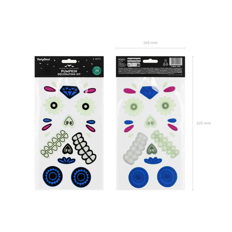 Gel Pumpkin stickers, mix (1 pkt / 2 pc.) Gel Pumpkin stickers, mix (1 pkt / 2 pc.)