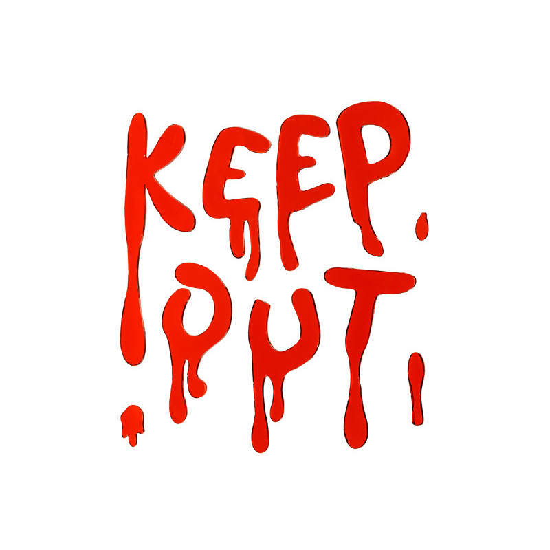Gel window stickers Keep Out, red Gel window stickers Keep Out, red