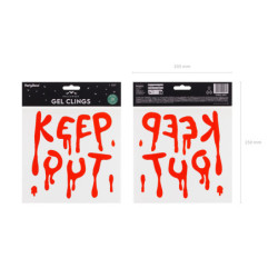 Gel window stickers Keep Out, red Gel window stickers Keep Out, red