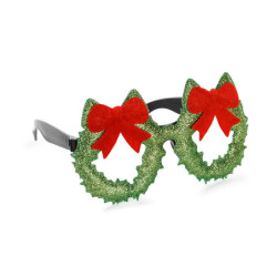Christmas Wreath Glasses, mix Christmas Wreath Glasses, mix