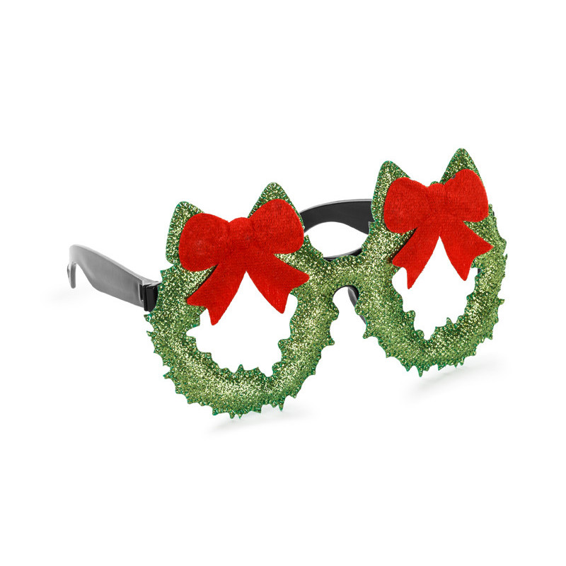 Christmas Wreath Glasses, mix Christmas Wreath Glasses, mix