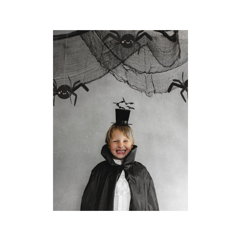 Cylinder Headband with Bats, 19x26 cm, Black Cylinder Headband with Bats, 19x26 cm, Black