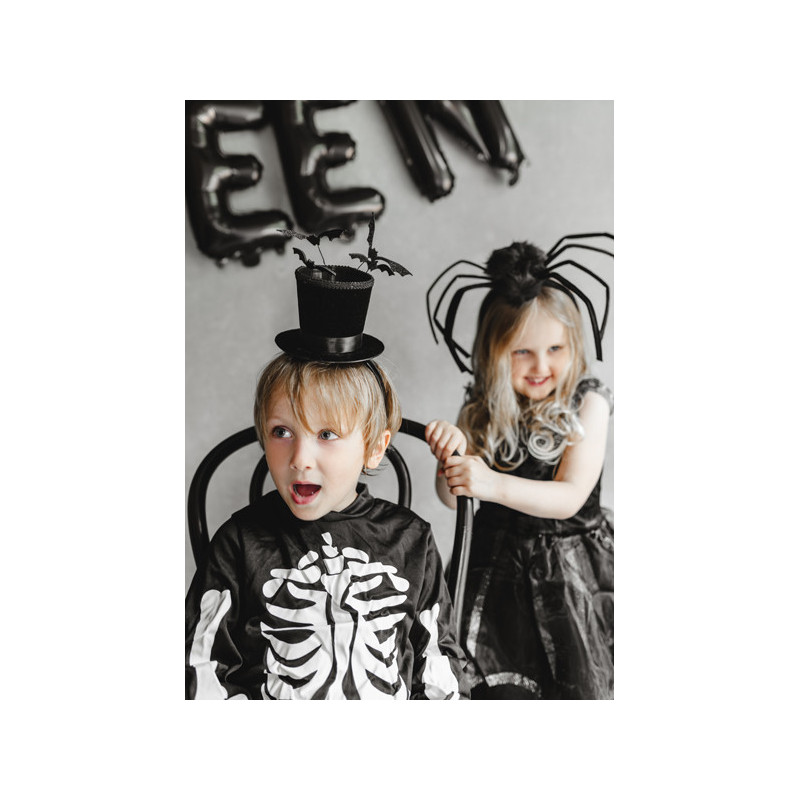 Cylinder Headband with Bats, 19x26 cm, Black Cylinder Headband with Bats, 19x26 cm, Black