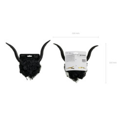 Devil Horns Headband with Tulle, 30x76 cm, Black Devil Horns Headband with Tulle, 30x76 cm, Black