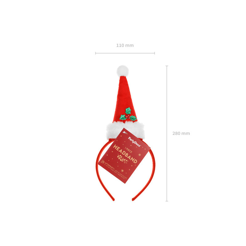 Santa Hat Headband, 11x26.5cm, mix Santa Hat Headband, 11x26.5cm, mix