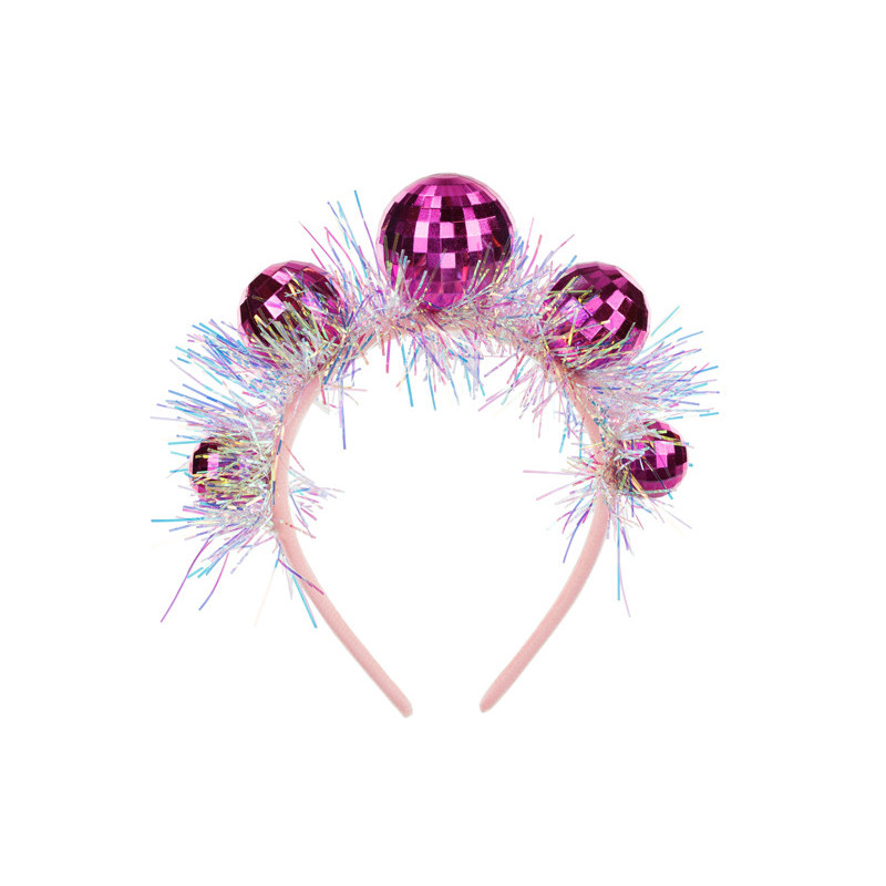 Disco Ball Headband, 17.5x17.5 cm, pink Disco Ball Headband, 17.5x17.5 cm, pink