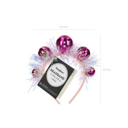 Disco Ball Headband, 17.5x17.5 cm, pink Disco Ball Headband, 17.5x17.5 cm, pink