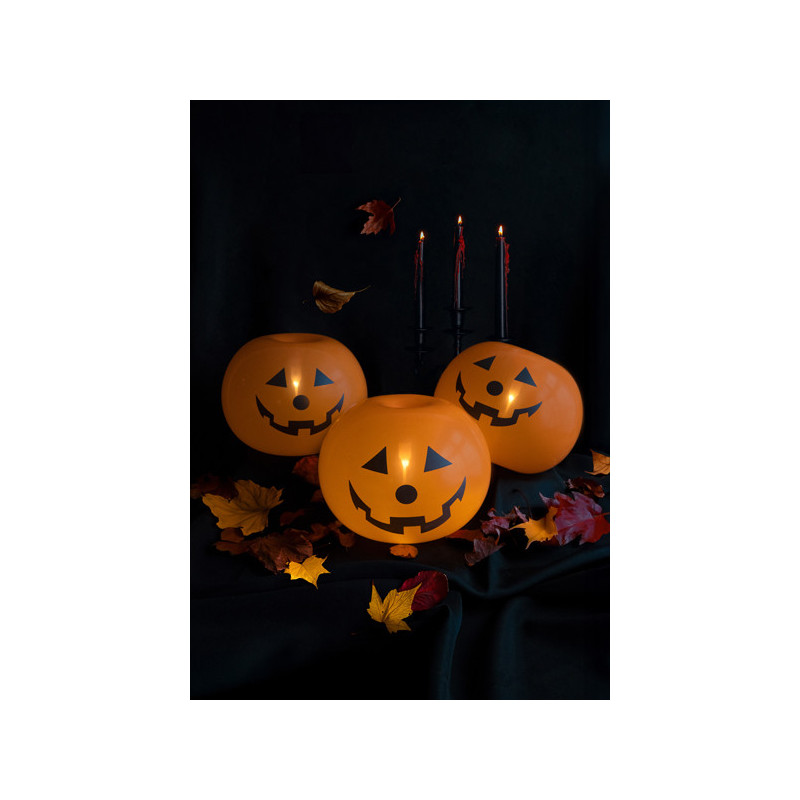 LED Light Up Pumpkin balloons, 25cm (1 pkt / 5 pc.) LED Light Up Pumpkin balloons, 25cm (1 pkt / 5 pc.)