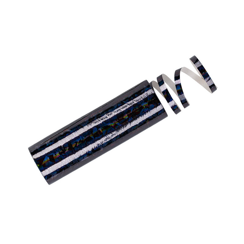 Holographic Streamers, black, 3.8 m (1 pkt / 18 pc.) Holographic Streamers, black, 3.8 m (1 pkt / 18 pc.)