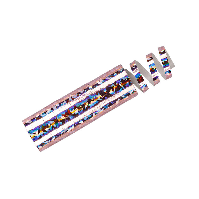 Holographic Streamers, light pink, 3.8 m (1 pkt / 18 pc.) Holographic Streamers, light pink, 3.8 m (1 pkt / 18 pc.)