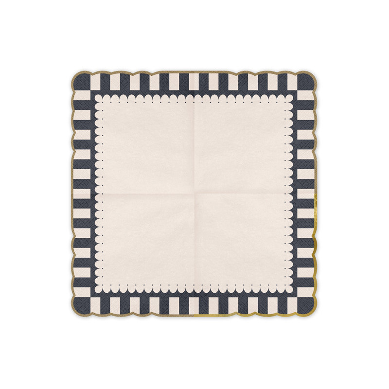 Napkins with Gold Edge, 33x33, mix (1 pkt / 12 pc.) Napkins with Gold Edge, 33x33, mix (1 pkt / 12 pc.)