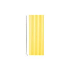 Plastic straws, 23 cm, yellow (1 pkt / 12 pc.) Plastic straws, 23 cm, yellow (1 pkt / 12 pc.)