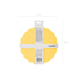 Plastic plates Frill, 22 x 22 cm, yellow (1 pkt / 4 pc.) Plastic plates Frill, 22 x 22 cm, yellow (1 pkt / 4 pc.)