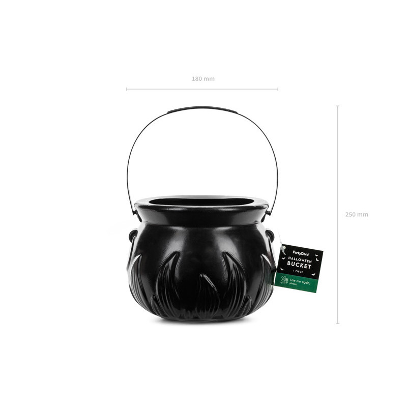 Cauldron Pot bucket, 18x13.5cm, black Cauldron Pot bucket, 18x13.5cm, black