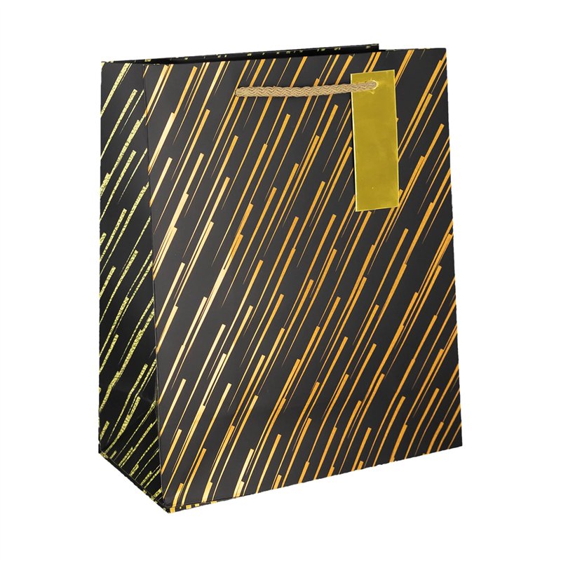 Gavepose Sort og Holografisk Guld 42x32x11,5 cm – Skaber magisk feststemning Gavepose Sort og Holografisk Guld 42x32x11,5 cm – Skaber magisk feststemning