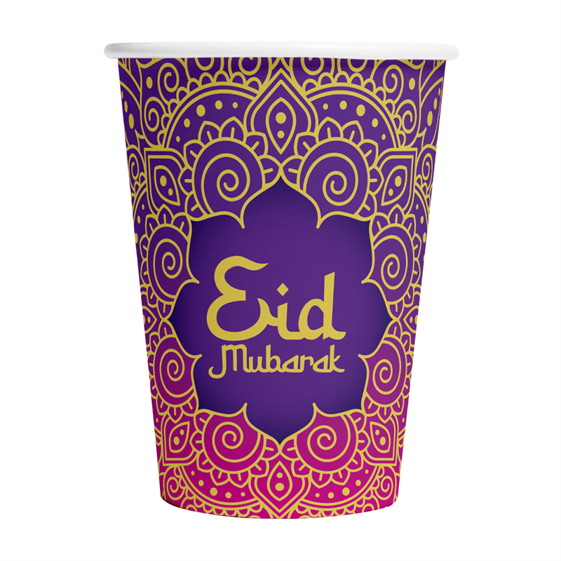8 stk. Eid Mubarak Papkrus 210 ml 8 stk. Eid Mubarak Papkrus 210 ml