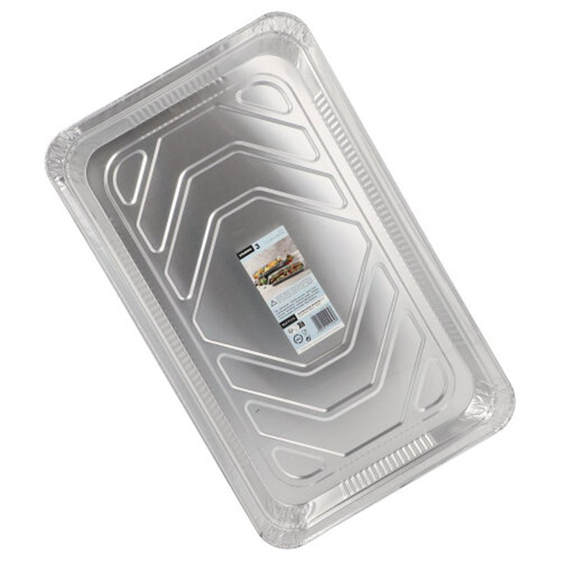 3 stk. Gastronorm Bakker i Aluminium - Robuste og Genanvendelige 52,5x32,5x3,74cm 3 stk. Gastronorm Bakker i Aluminium - Robuste og Genanvendelige 52,5x32,5x3,74cm