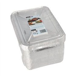 50 stk. Alubakker 930 ml Sølv 22,5x17,7x3 cm – Tilbered og opbevar med stil 50 stk. Alubakker 930 ml Sølv 22,5x17,7x3 cm – Tilbered og opbevar med stil