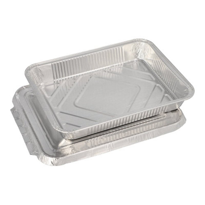 50 stk. Alubakker 930 ml Sølv 22,5x17,7x3 cm – Tilbered og opbevar med stil 50 stk. Alubakker 930 ml Sølv 22,5x17,7x3 cm – Tilbered og opbevar med stil