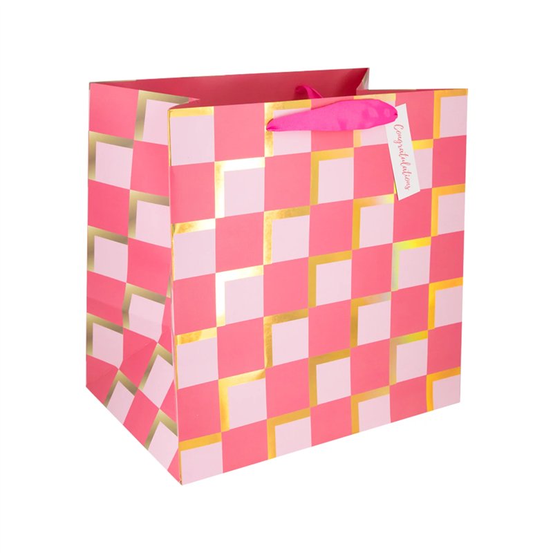 Gavepose Lyserød og Guld 30x30x20 cm – Festlig elegance til enhver gave Gavepose Lyserød og Guld 30x30x20 cm – Festlig elegance til enhver gave