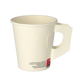 25 stk Papkrus med håndtag - Hvid Kaffebægre To-Go - 180ml, Perfekt til Kaffebarer 25 stk Papkrus med håndtag - Hvid Kaffebægre To-Go - 180ml, Perfekt til Kaffebarer