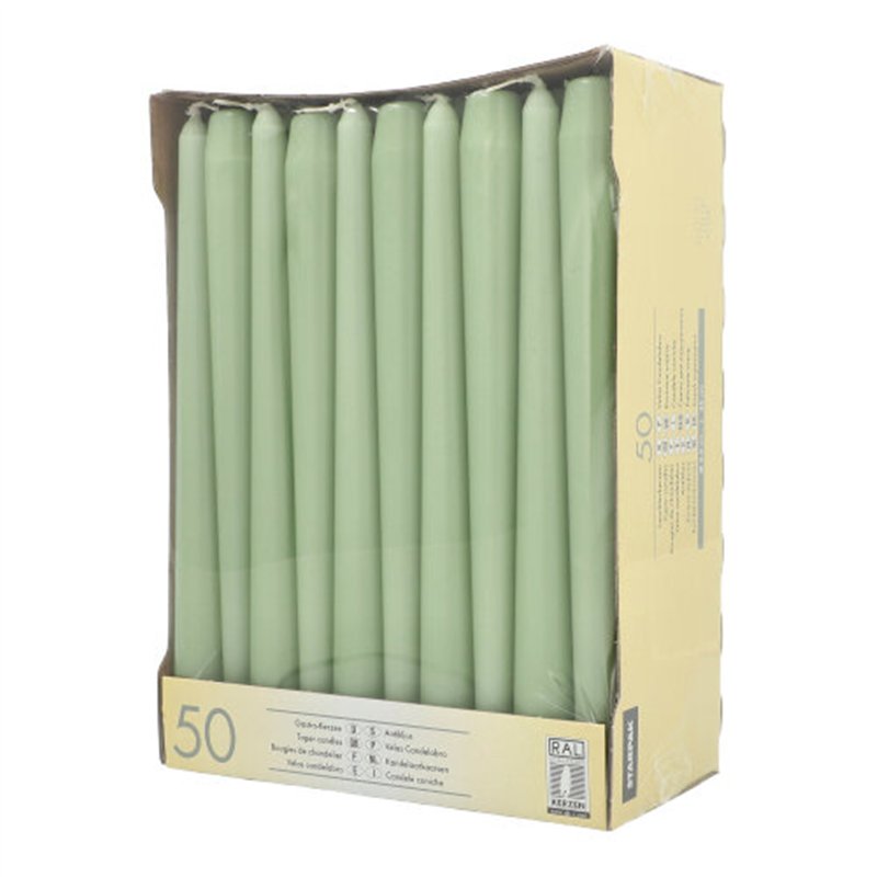 50 stk. Jadegrøn Antiklys 25 cm – Skab ro og elegance til din fest 50 stk. Jadegrøn Antiklys 25 cm – Skab ro og elegance til din fest