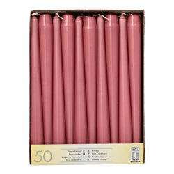 50 stk. Mørkerosa Stearinlys 25 cm – Skab ro og elegance til din fest 50 stk. Mørkerosa Stearinlys 25 cm – Skab ro og elegance til din fest