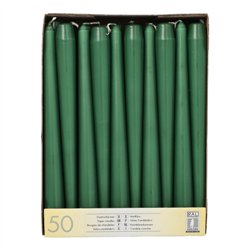 50 stk. Jadegrøn Stearinlys 25 cm – Skab ro og elegance til din fest 50 stk. Jadegrøn Stearinlys 25 cm – Skab ro og elegance til din fest