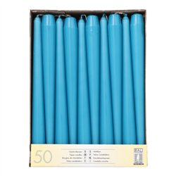 50 stk. Turkis Stearinlys 25 cm – Skab ro og elegance til din fest 50 stk. Turkis Stearinlys 25 cm – Skab ro og elegance til din fest