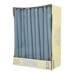 50 stk. Arktisk Blå Stearinlys 25 cm – Solskin og varme til enhver lejlighed 50 stk. Arktisk Blå Stearinlys 25 cm – Solskin og varme til enhver lejlighed