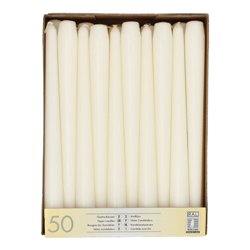 50 stk. Hvide Stearinlys 25 cm – Solskin og varme til enhver lejlighed 50 stk. Hvide Stearinlys 25 cm – Solskin og varme til enhver lejlighed