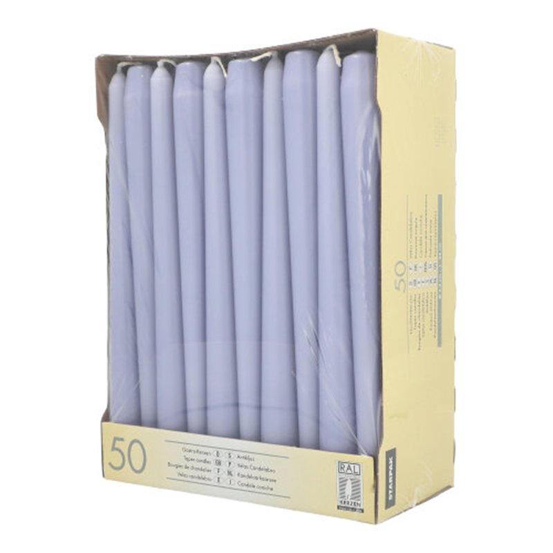 50 stk. Lavendel Stearinlys 25 cm – Tilfør frisk energi til festen 50 stk. Lavendel Stearinlys 25 cm – Tilfør frisk energi til festen