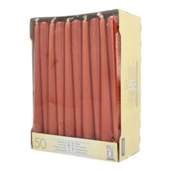 50 stk. Russetfarvede Stearinlys 25 cm – Tilfør frisk energi til festen 50 stk. Russetfarvede Stearinlys 25 cm – Tilfør frisk energi til festen