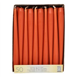 50 stk. Russetfarvede Stearinlys 25 cm – Tilfør frisk energi til festen 50 stk. Russetfarvede Stearinlys 25 cm – Tilfør frisk energi til festen