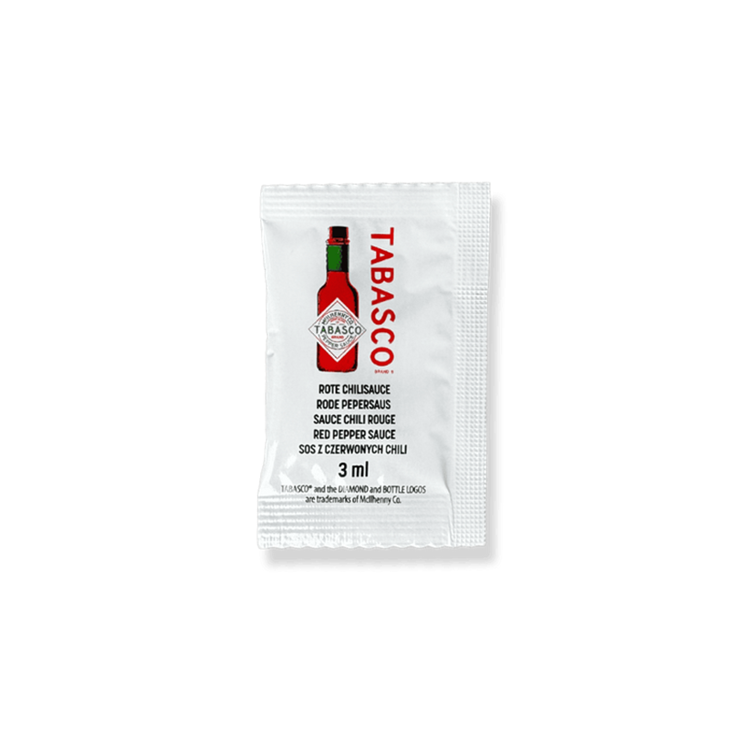 10 stk. Tabasco Chilisauce i 3 ml poser – Krydret twist til dine retter og drinks 10 stk. Tabasco Chilisauce i 3 ml poser – Krydret twist til dine retter og drinks