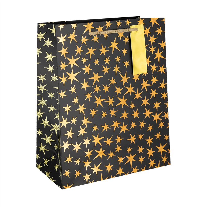 Gavepose Sort og Holografisk Guld 42x32x11,5 cm – Omdan gaven til et luksusindslag Gavepose Sort og Holografisk Guld 42x32x11,5 cm – Omdan gaven til et luksusindslag