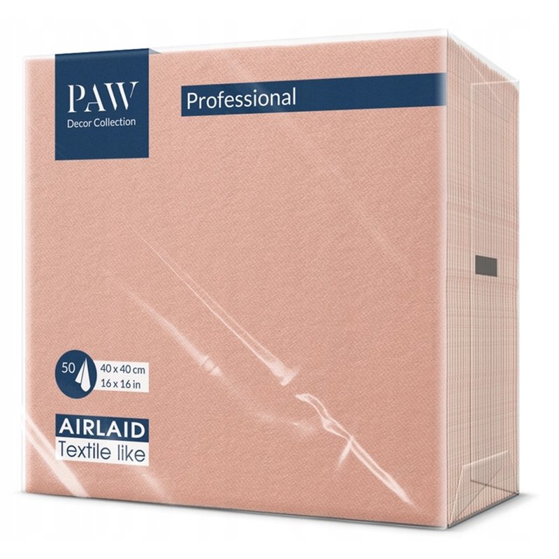 50 stk. Middagsservietter Pink Airlaid 40x40 cm – Luksus stof-look til elegante fester