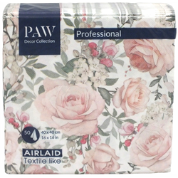 50 stk. Middagsservietter Hvid Airlaid 40x40 cm Rose design – Eksklusiv luksus 50 stk. Middagsservietter Hvid Airlaid 40x40 cm Rose design – Eksklusiv luksus