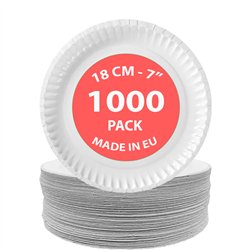1000 stk. Paptallerkner Hvid 18 cm – Miljøvenlig elegance til alle lejligheder 1000 stk. Paptallerkner Hvid 18 cm – Miljøvenlig elegance til alle lejligheder