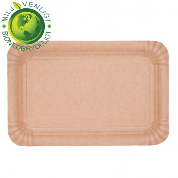100 stk Pølsebakker i brun 13 x 20 cm - bionedbrydelig 100 stk Pølsebakker i brun 13 x 20 cm - bionedbrydelig