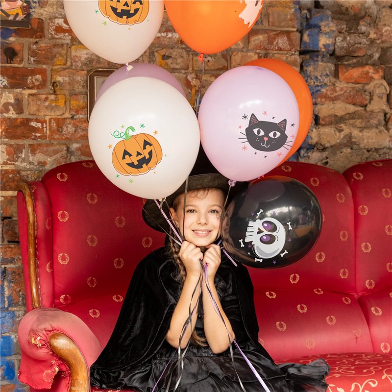 8 stk. Halloween balloner 30 cm farvemix – Unik feststemning 8 stk. Halloween balloner 30 cm farvemix – Unik feststemning
