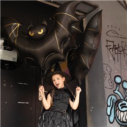 Folieballon Flagermus Sort 85x150 cm Halloween – Unik blikfang til (u)hyggelig fest Folieballon Flagermus Sort 85x150 cm Halloween – Unik blikfang til (u)hyggelig fest