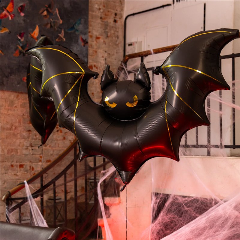 Folieballon Flagermus Sort 85x150 cm Halloween – Unik blikfang til (u)hyggelig fest