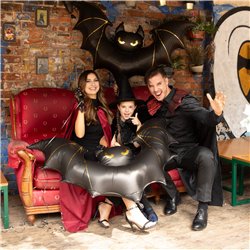 Folieballon Flagermus Sort 85x150 cm Halloween – Unik blikfang til (u)hyggelig fest Folieballon Flagermus Sort 85x150 cm Halloween – Unik blikfang til (u)hyggelig fest