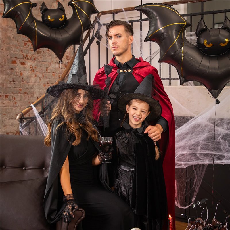 Folieballon Flagermus Sort 85x150 cm Halloween – Unik blikfang til (u)hyggelig fest Folieballon Flagermus Sort 85x150 cm Halloween – Unik blikfang til (u)hyggelig fest