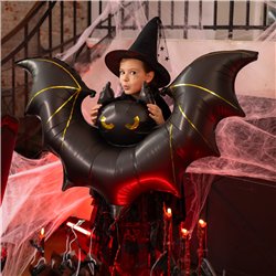 Folieballon Flagermus Sort 85x150 cm Halloween – Unik blikfang til (u)hyggelig fest Folieballon Flagermus Sort 85x150 cm Halloween – Unik blikfang til (u)hyggelig fest