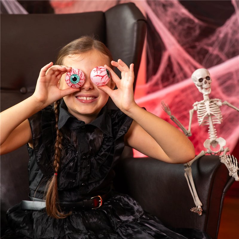 4 stk. Halloween Øjeæbler Selvlysende Grøn/Blå 5 cm – Uhyggelig effekt til festen 4 stk. Halloween Øjeæbler Selvlysende Grøn/Blå 5 cm – Uhyggelig effekt til festen